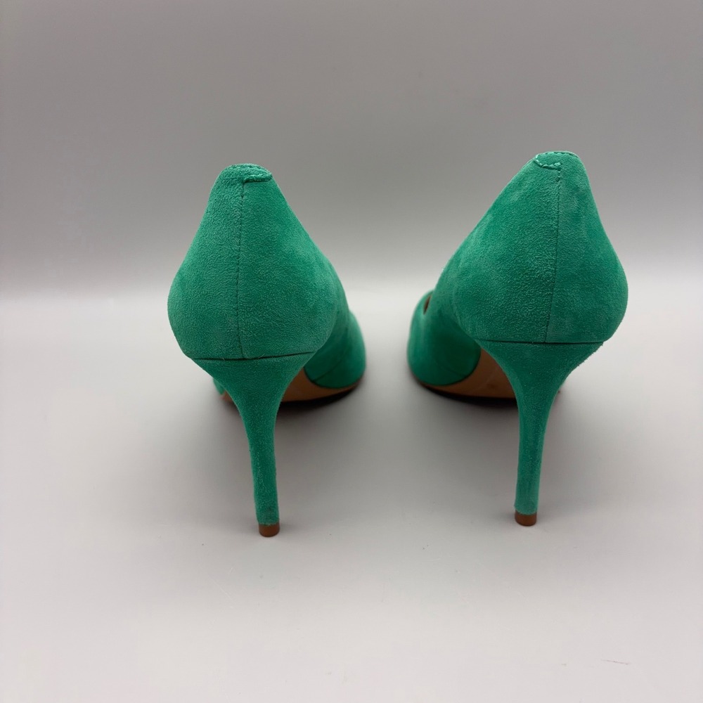 Banana Republic Pumps Womens 7 Green Suede Pointed Toe Stiletto Classic - Picture 8 of 12